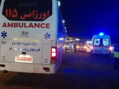 تصادف زنجیرهای در آزادراه قم – تهران ۱۰ مصدوم برجا گذاشت
