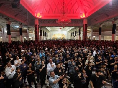 اجتماع لبیک یا حسین(ع) در حرم حضرت معصومه(س) برگزار شد