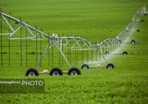 تجهیز اراضی کشاورزی قم به سامانه نوین آبیاری