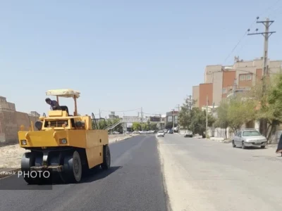 بهسازی آسفالت خیابان سعدی و معابر